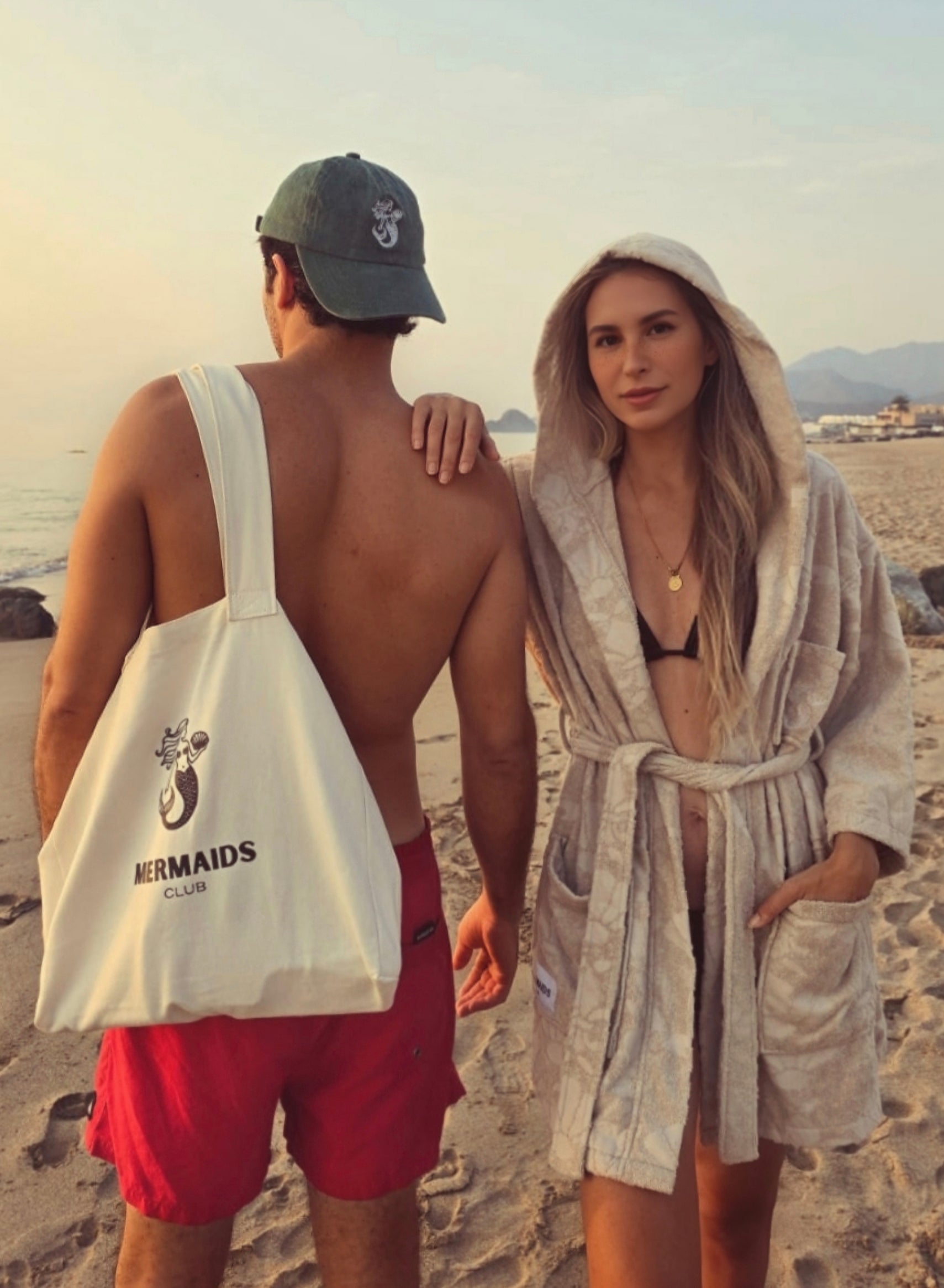 Luxury cotton beach robes women Dubai pool — Mermaids Club