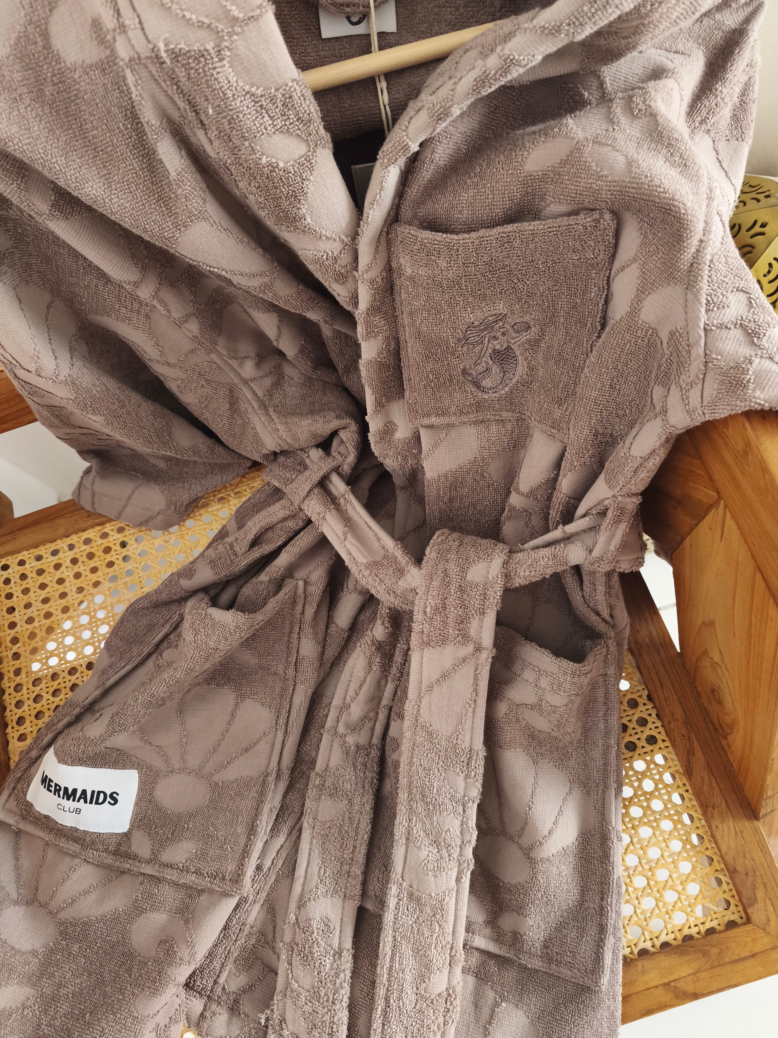 Mermaids Club coco beachrobe terry cotton emboidered logo Dubai pool
