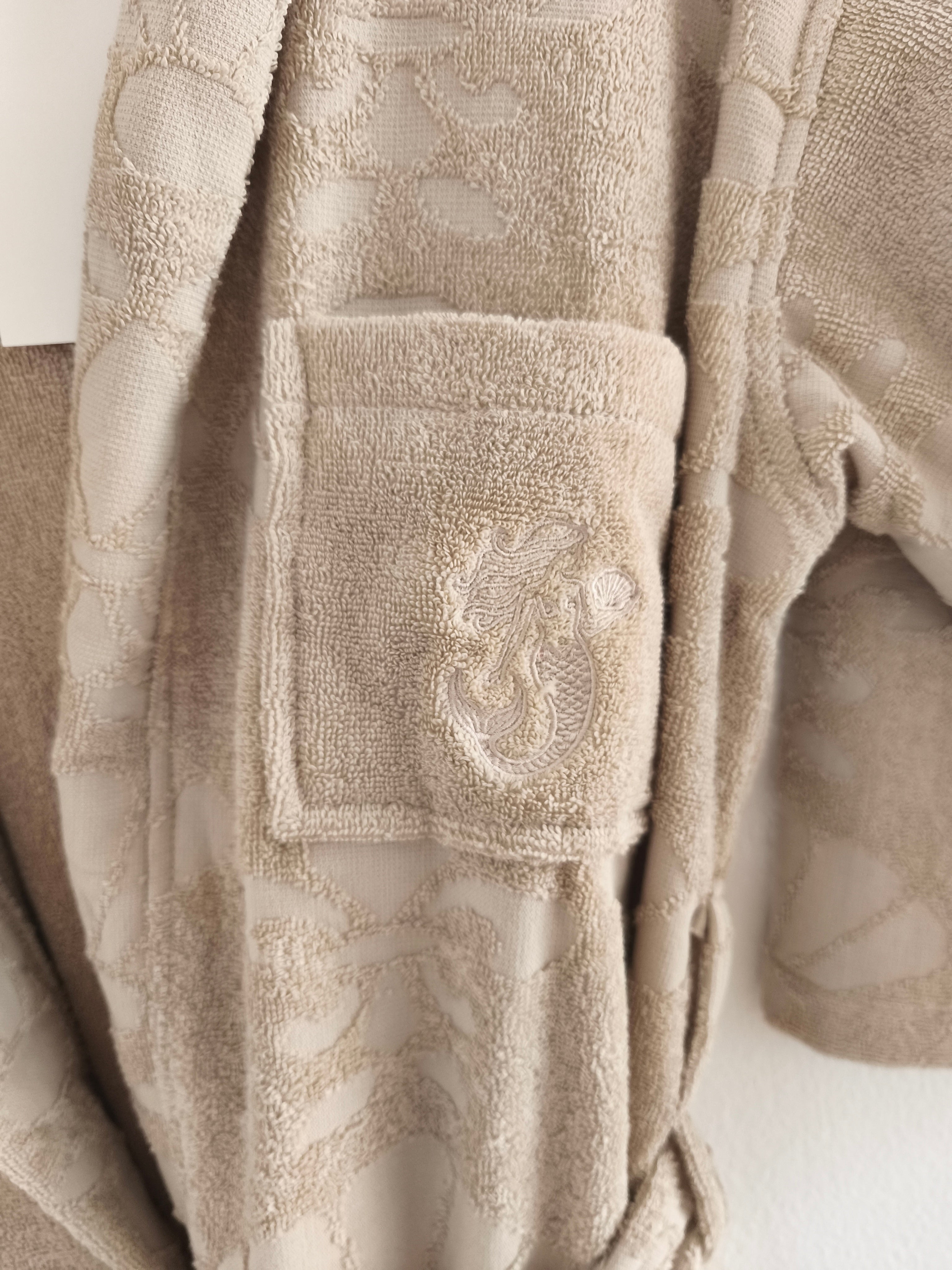 Mermaids Club milky sand robe detail pockets Dubai resortwear
